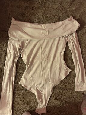 Off-the-Shoulder Long Sleeve Bodysuit